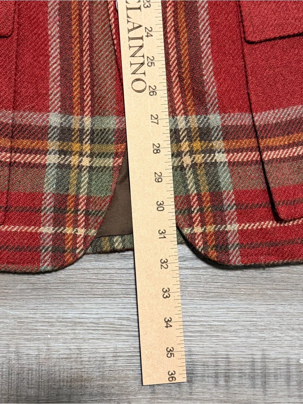 Polo Ralph Lauren Men's 40L Plaid Italy Wool Tweed Blazer Jacket Red NWT $1098 - Picture 12 of 12